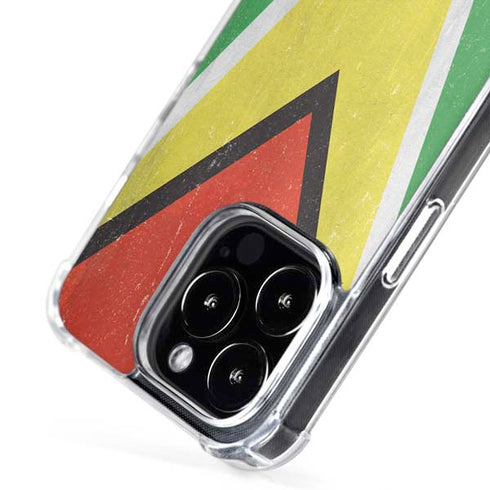 Guyana Flag Distressed iPhone 16 Pro MagSafe Case